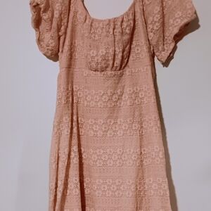 As U Wish Blush Lace Dress